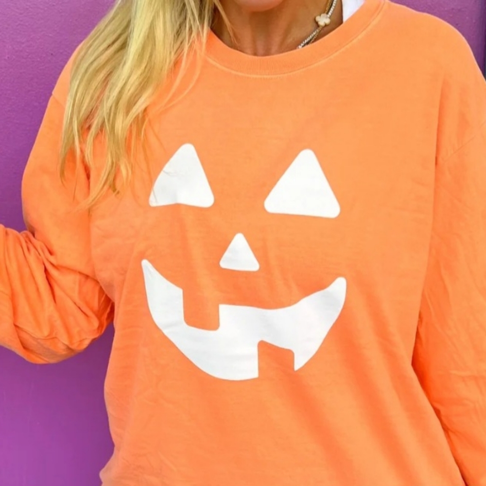 Pumpkin Long Sleeve Tee - XL